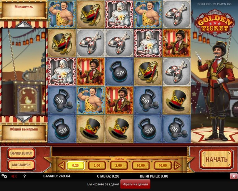 Golden ticket video slot